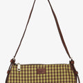 Cartera Loen Sofia Sarkany a cuadritos verde oliva y marrón. Una bandolera canchera y versátil para vos.